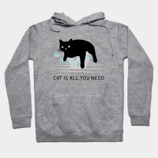 Cat is all you need Hoodie